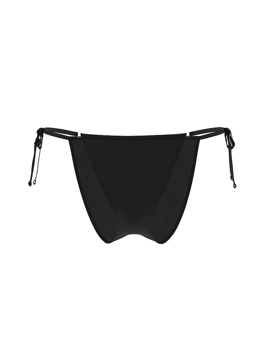 vs Pink Swim Side-Tie Cheeky Bikini Bottom Black 3 of 3 