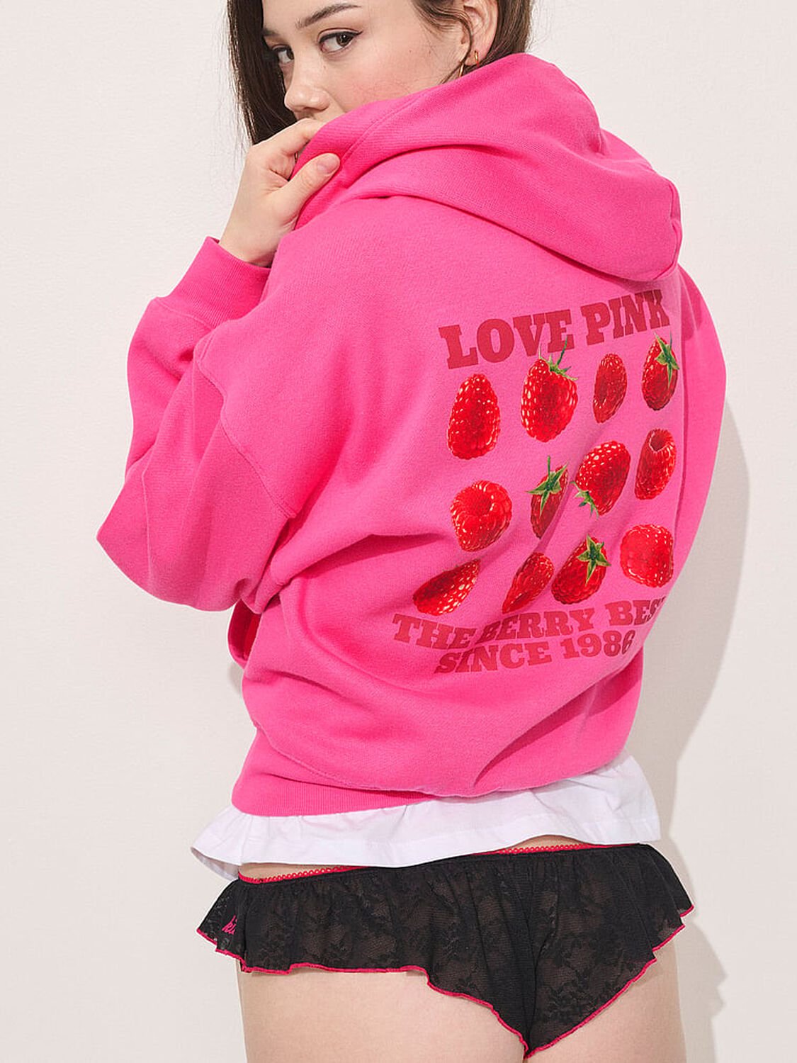 vs Pink Campus Fleece&trade; Full-Zip Hoodie Pink Twirl 4 of 4 