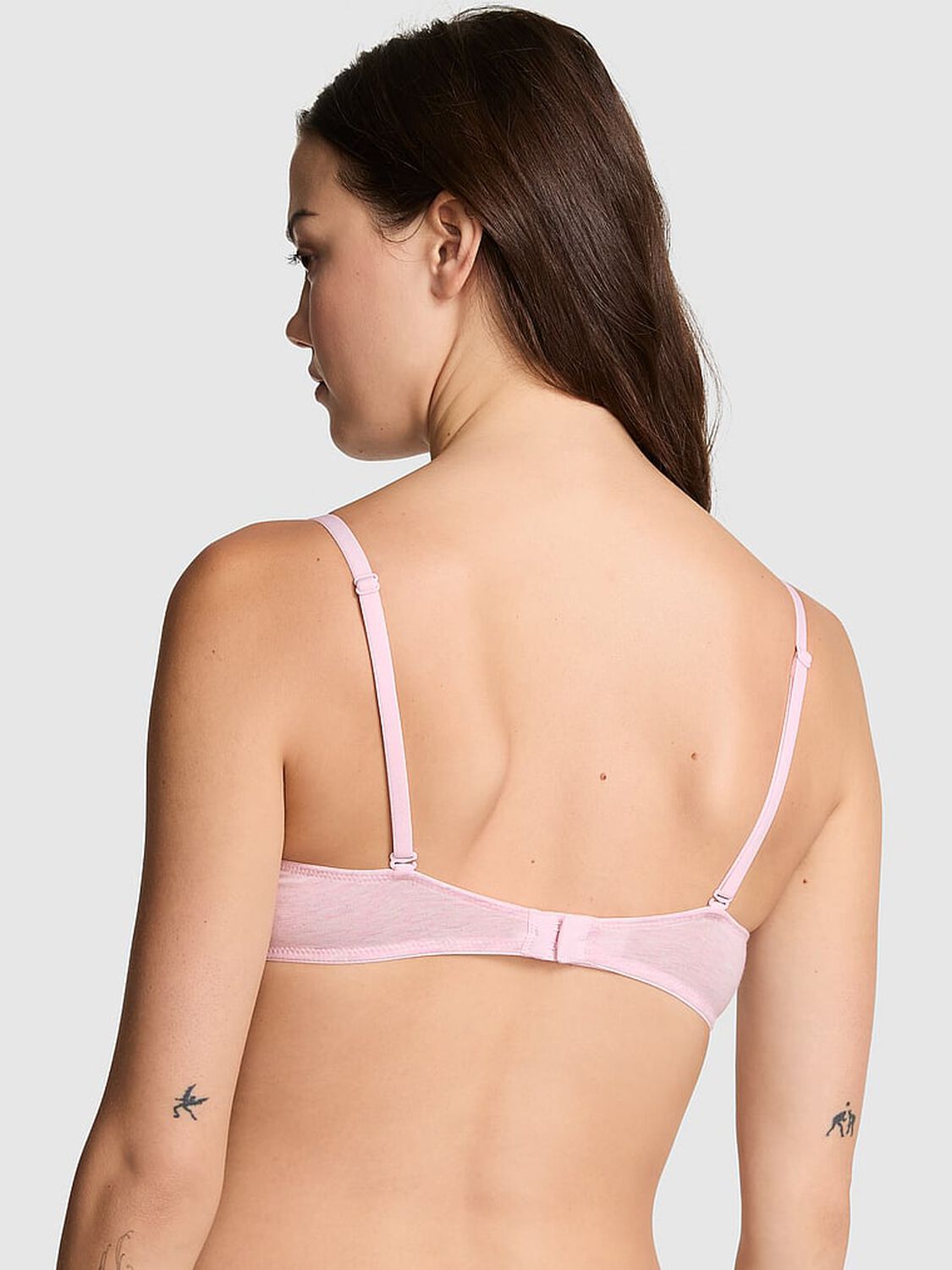vs Pink Wear Everywhere Wear Everywhere Super Push-Up Bra Heather Pink Petal Silver 2 of 3 