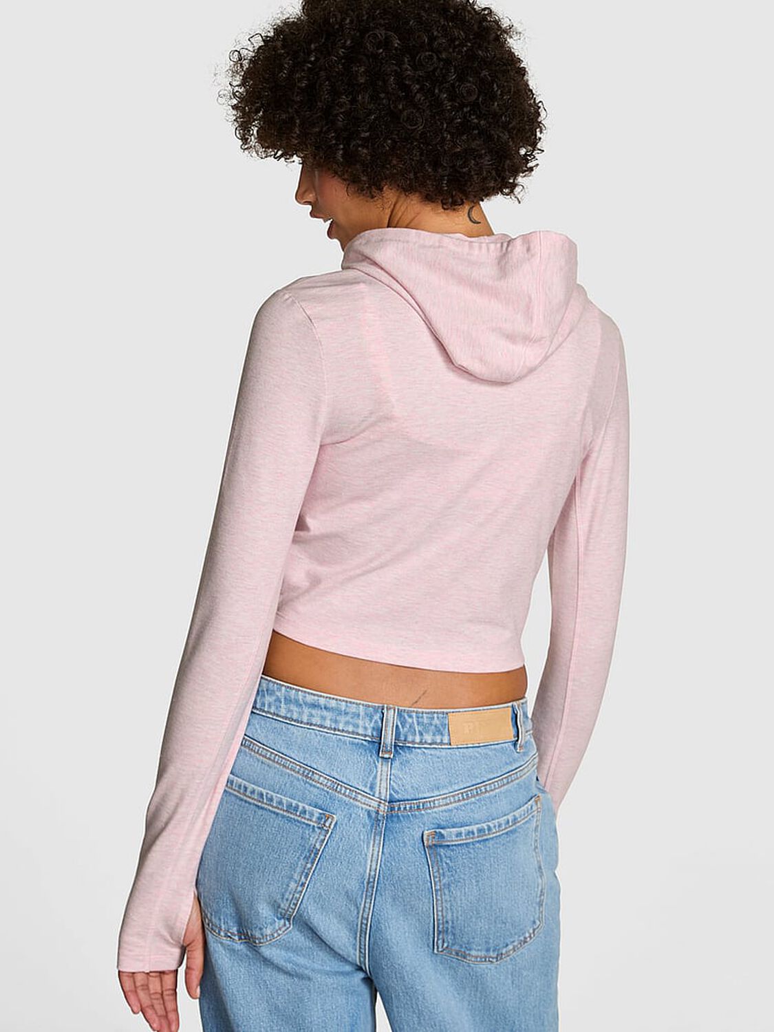 vs Pink All-Day Cotton Full-Zip Hoodie Pink Tulip Angelina 2 of 2 