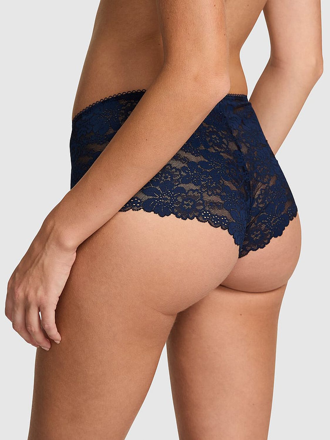 vs Pink No-Show Cheeky Panty Noir Navy 2 of 3 