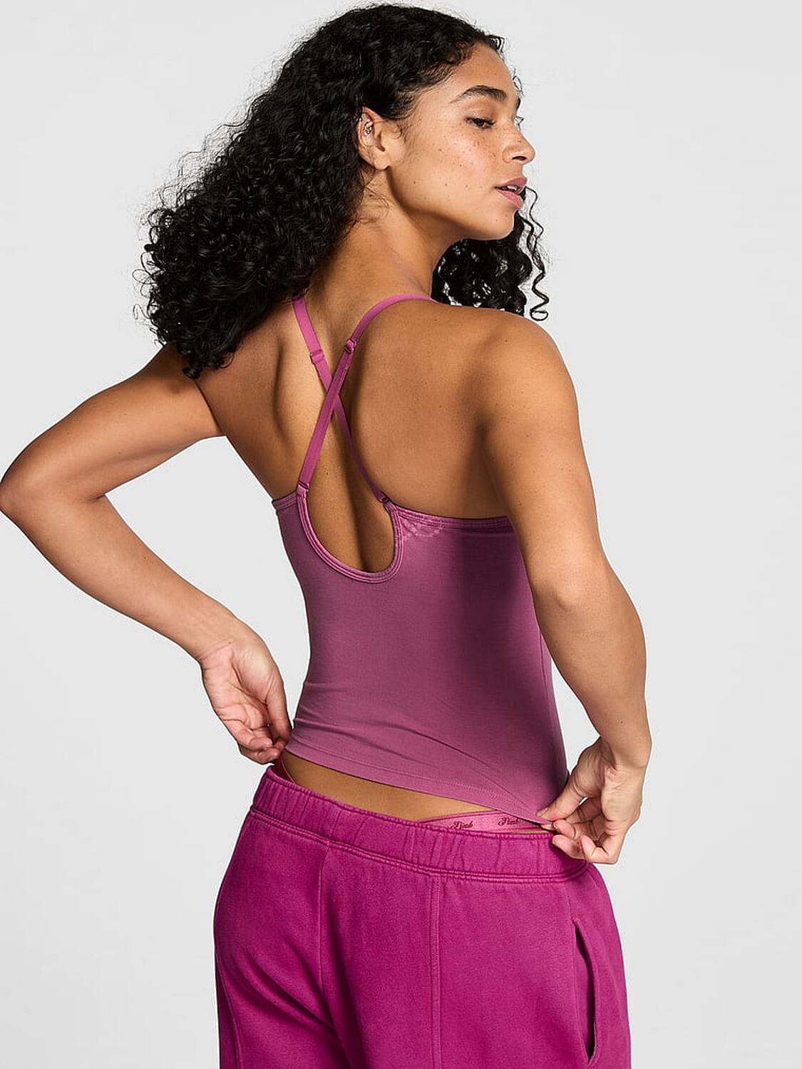 pink Pink All-Day Cotton High-Neck Bra Tank Red Violet Shine Washed Cyber Monday 2 of 2 