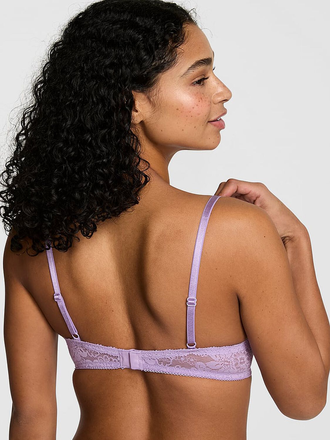pink Pink Wink Wink Lightly Lined Plunge Bra Aster Purple 2 of 3 