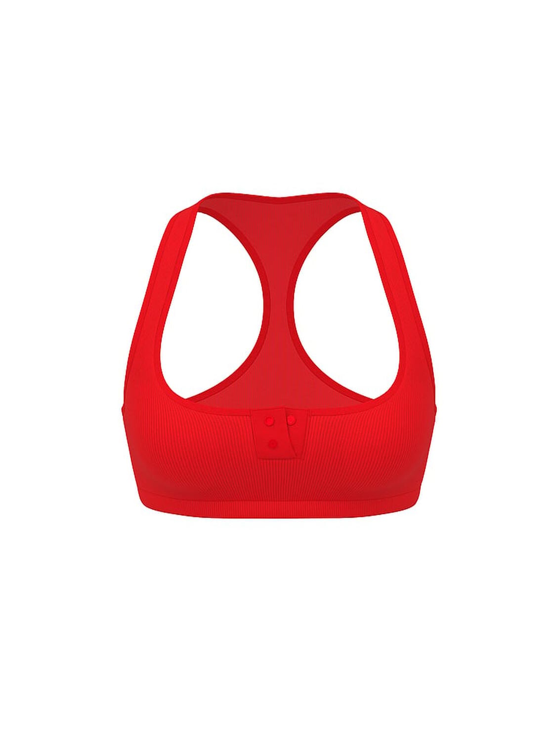 pink Pink Cotton Dorm Unlined Racerback Bralette Bright Vermillion 4 of 4 