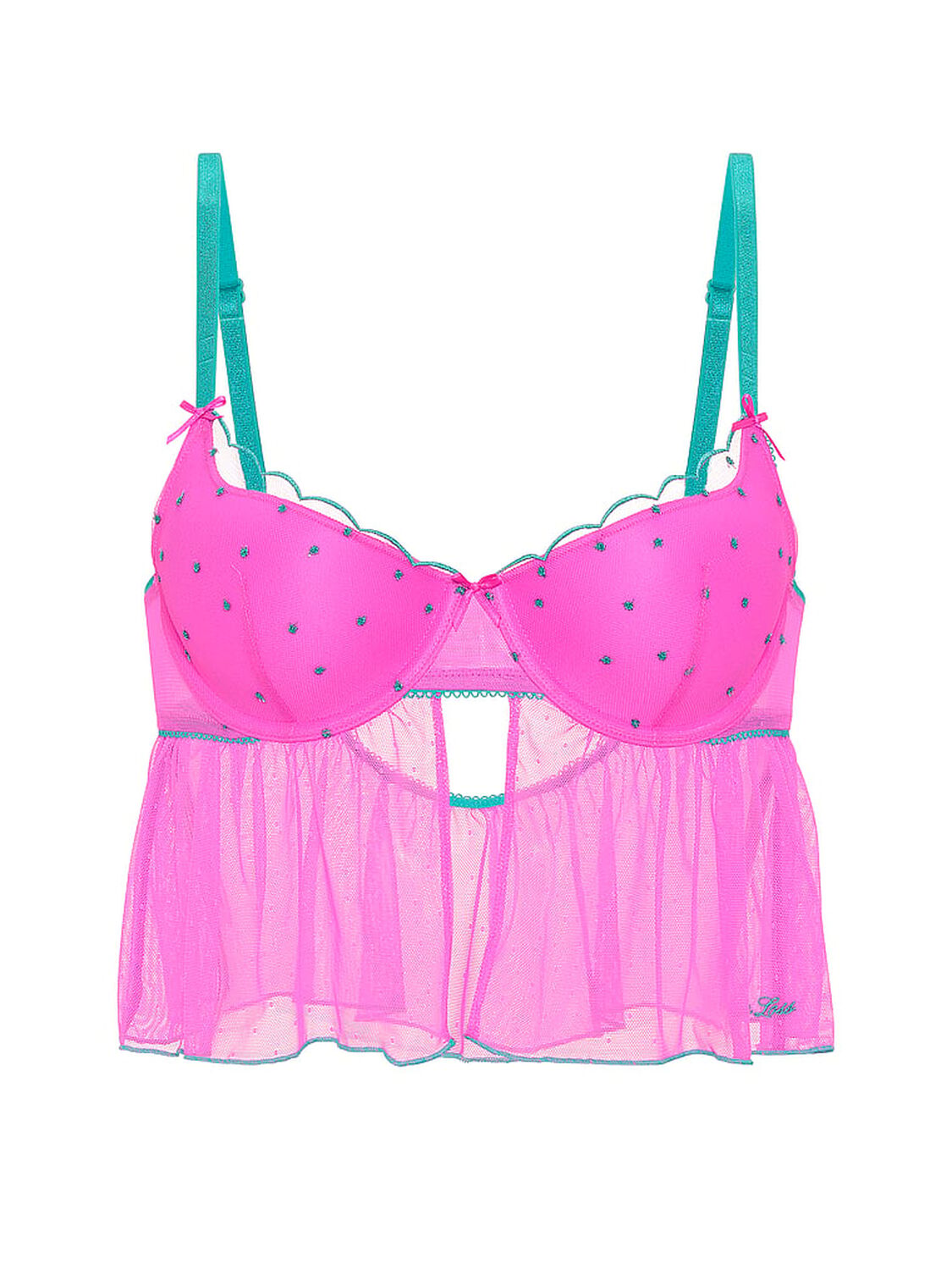 vs Pink PINK Wink&trade; Lightly Lined Scoop Corset Top Pink Berry 3 of 3 