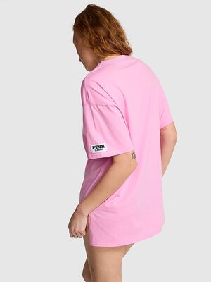 Cotton Oversized Side-Slit Sleepshirt