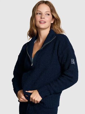 Cozy Boucl&eacute; Half-Zip Sweater