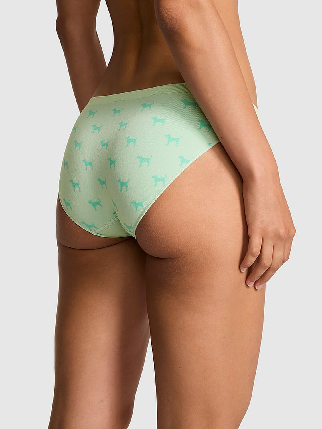 vs Pink Seamless Bikini Panty Mint Dog Print 2 of 2 