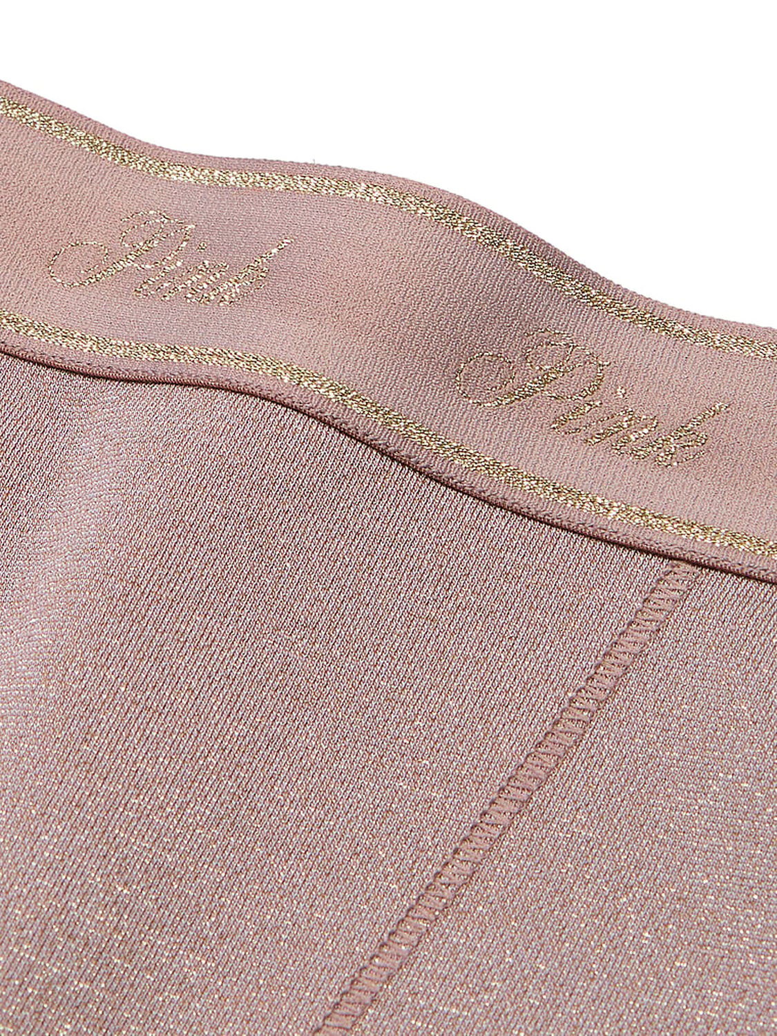 vs Pink Logo Cotton Shimmer High-Waist Boyshort Panty Iced Coffee Sparkle Knit 4 of 4 