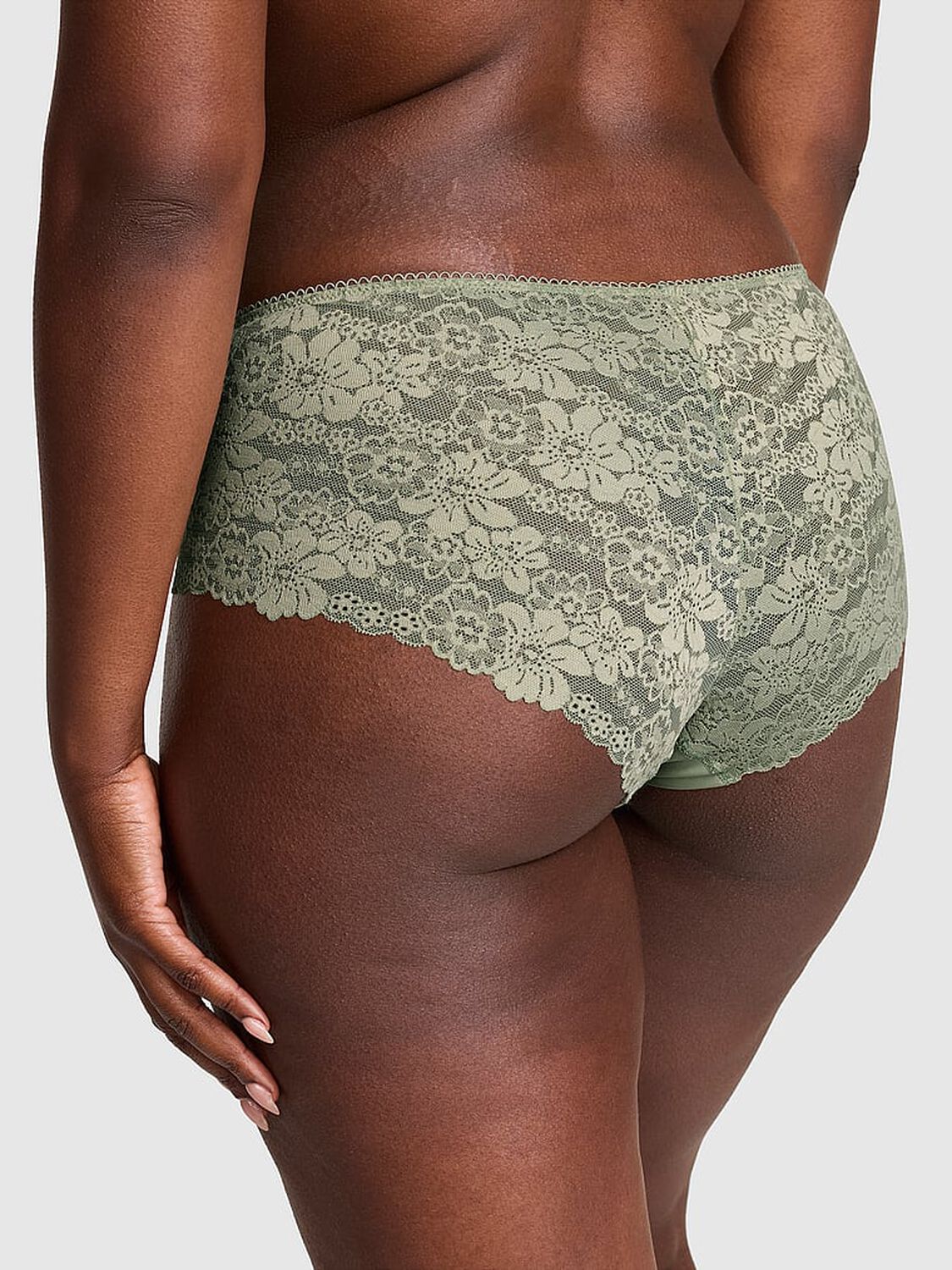 vs Pink No-Show Hiphugger Panty Slate Green 2 of 3 