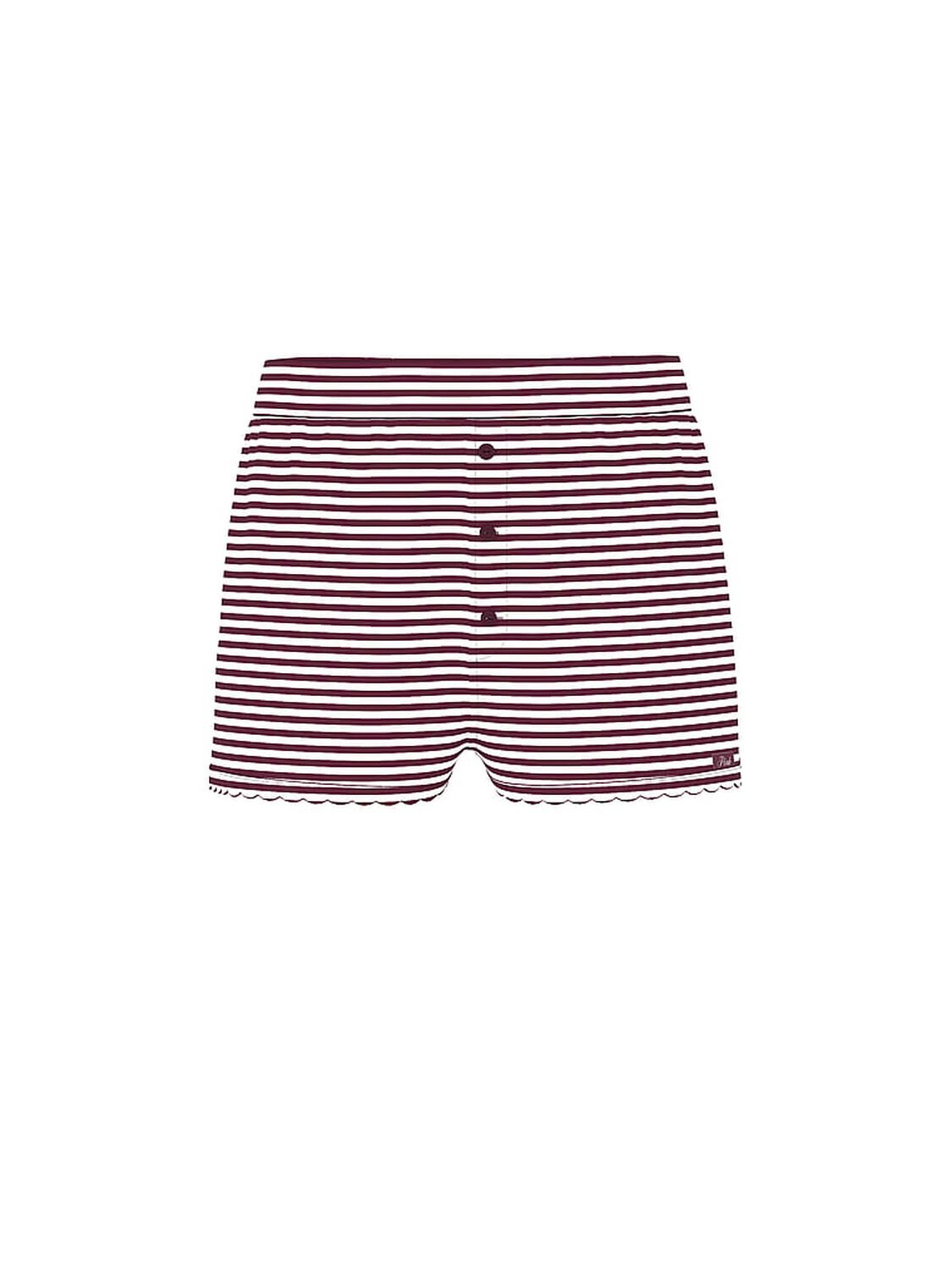 vs Pink Pointelle Boxer Shorts Wild Rose Stripes 3 of 3 