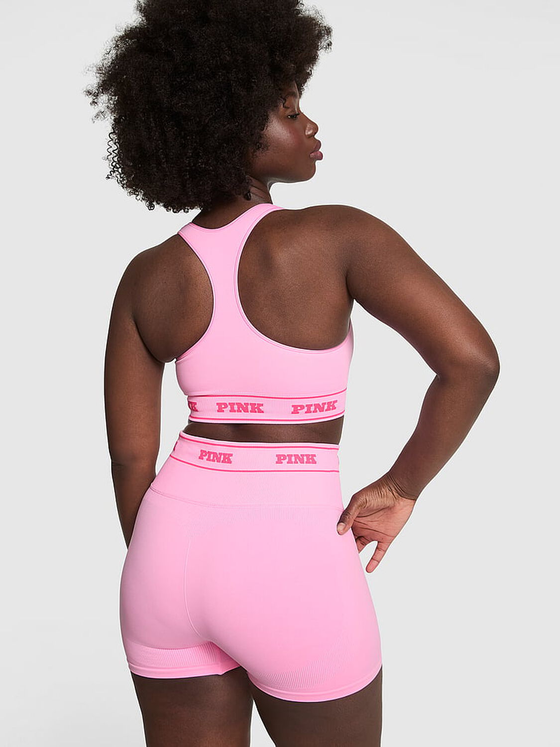 vs Pink Seamless Logo 3" Bike Shorts Pink Lollipop 2 of 2 