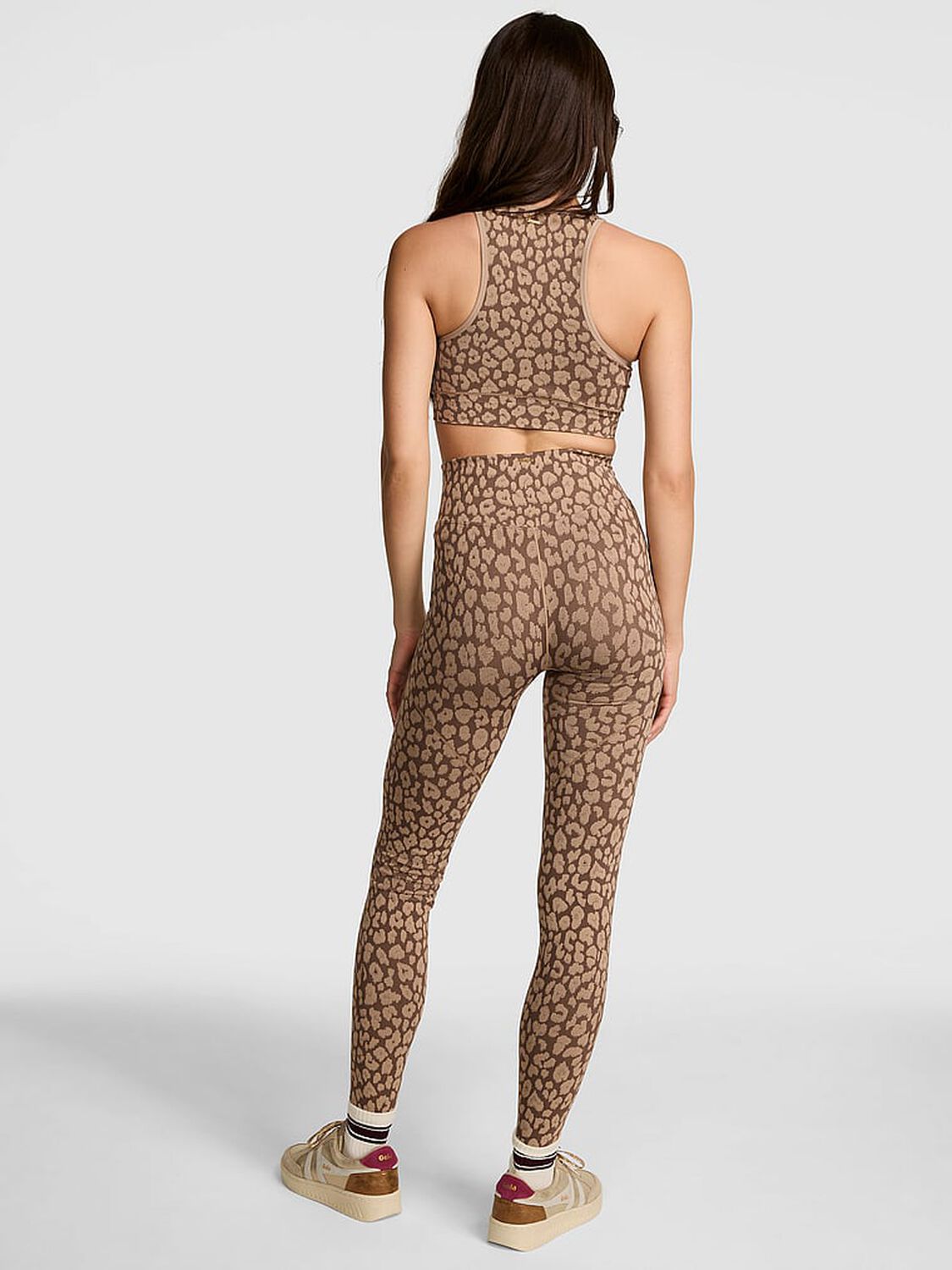 vs Pink Seamless Contour Leggings Natural Leopard Print 2 of 3 