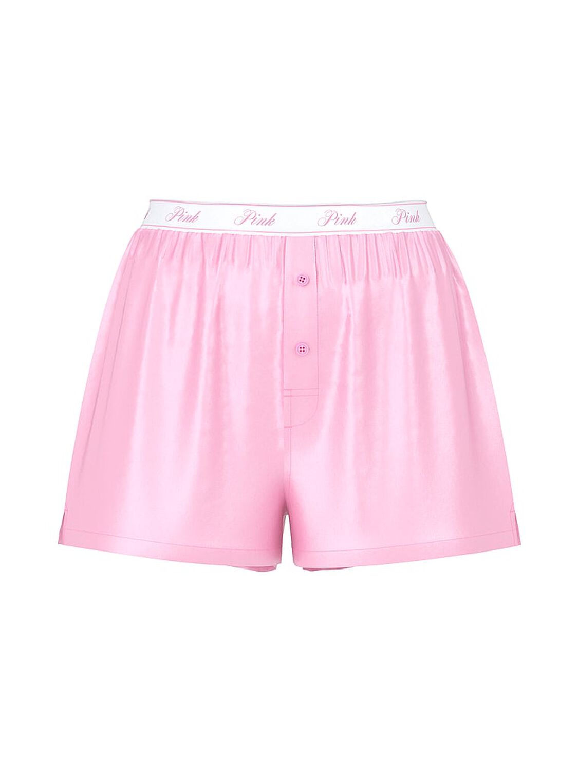 vs Pink Silky Sleep Boxy Pajama Shorts Pink Lollipop 3 of 3 
