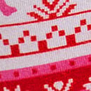 Cotton High-Leg Thong Panty, Bright Vermillion Fairisle Print, swatch