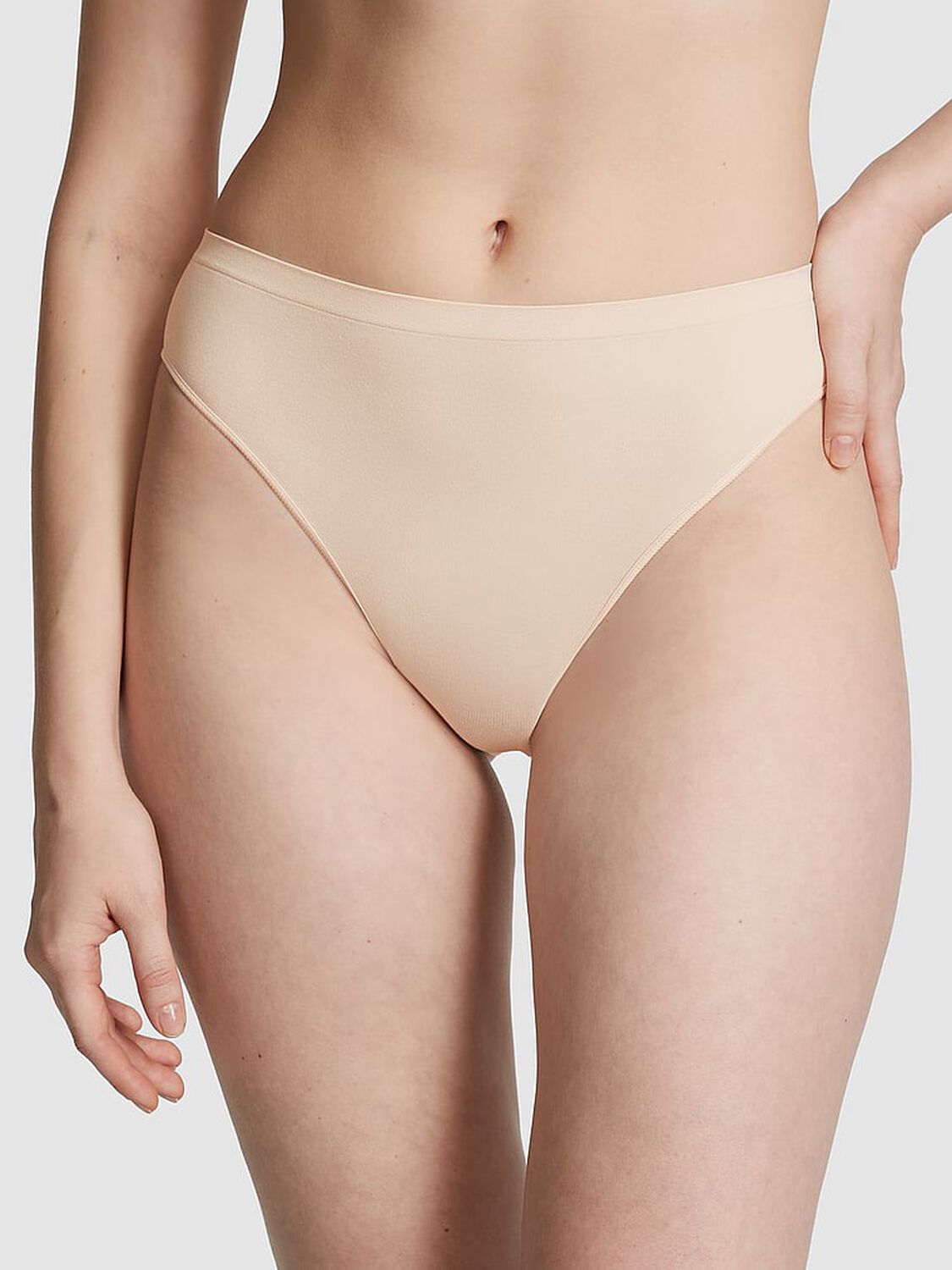 vs Pink Seamless Brazilian Panty Marzipan 1 of 3 