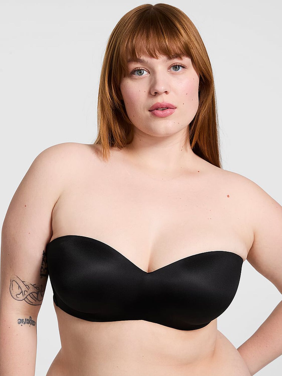 vs Pink Wear Everywhere Wear Everywhere Lightly Lined Strapless Bra Black 1 of 3 