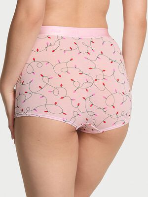 Logo Cotton High-Waist Boyshort Panty