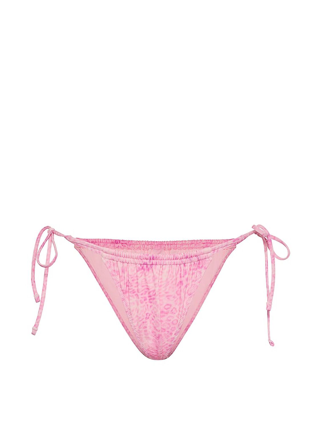 vs Swim Ruched Double-Strap Brazilian Bikini Bottom Leo Haze Pink 3 of 3 