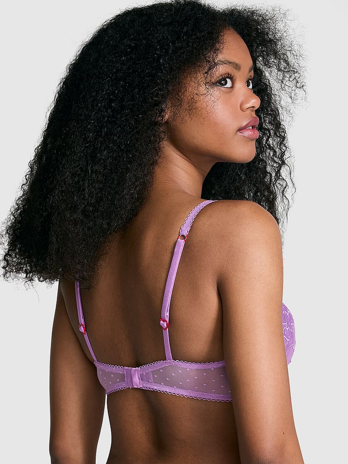 vs Pink Wink Lightly Lined Balconette Bra Grape Taffy 2 of 4 