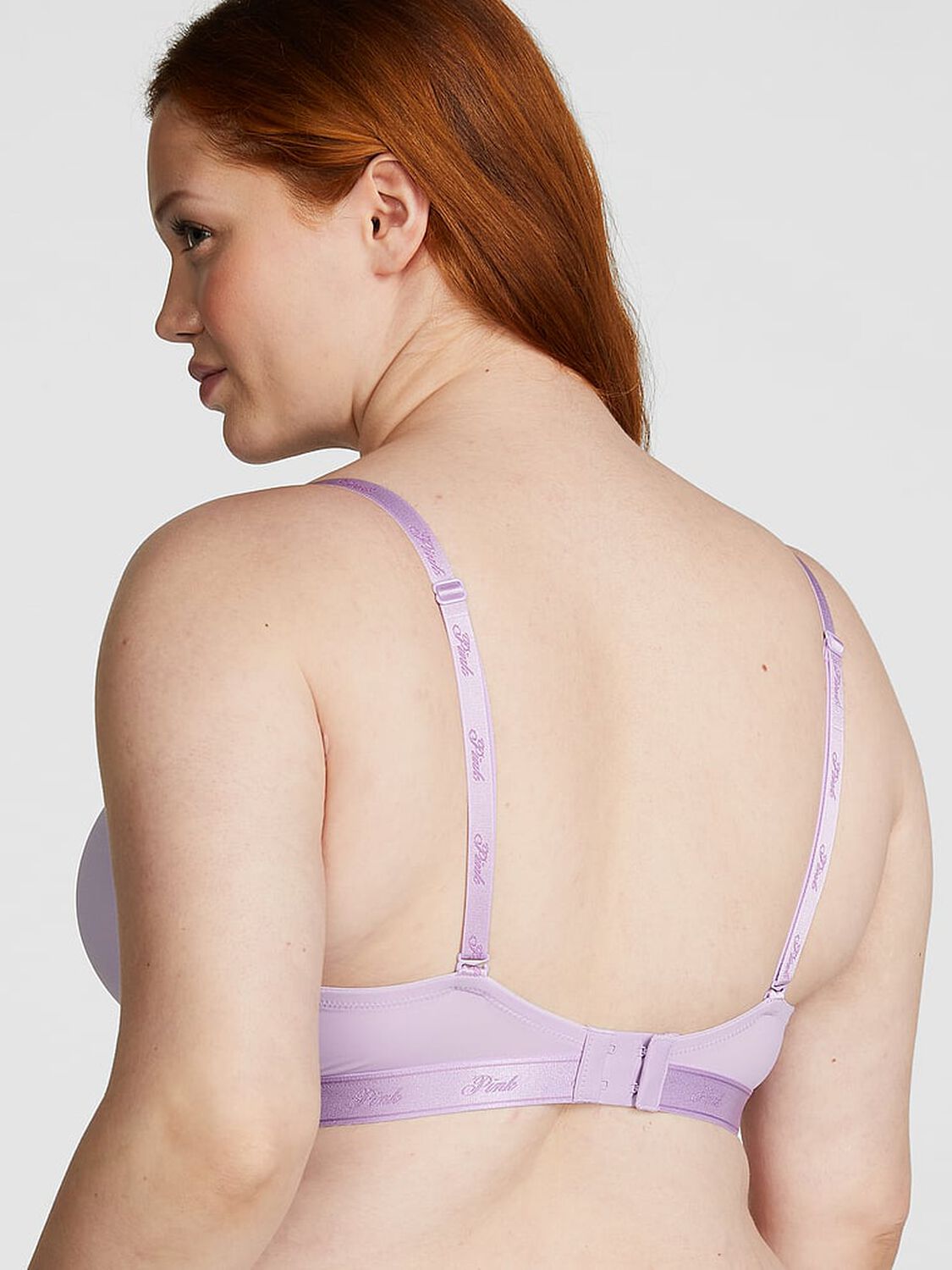 vs Pink Wear Everywhere Wear Everywhere Lightly Lined T-Shirt Bra Pastel Lilac 2 of 3 
