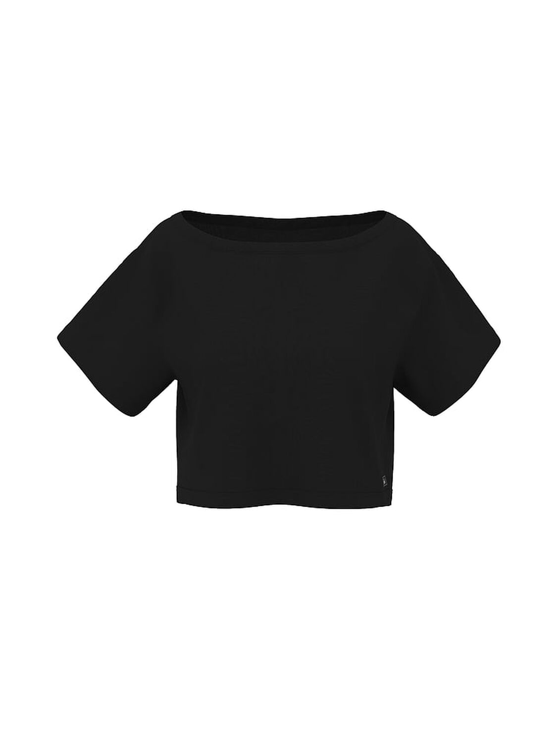 vs Pink Slouchy Cropped Sleepshirt Black 3 of 3 