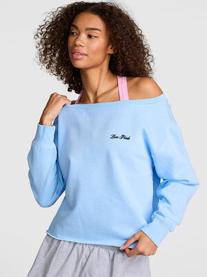Campus Fleece&trade; Rib Off-The-Shoulder Sweatshirt