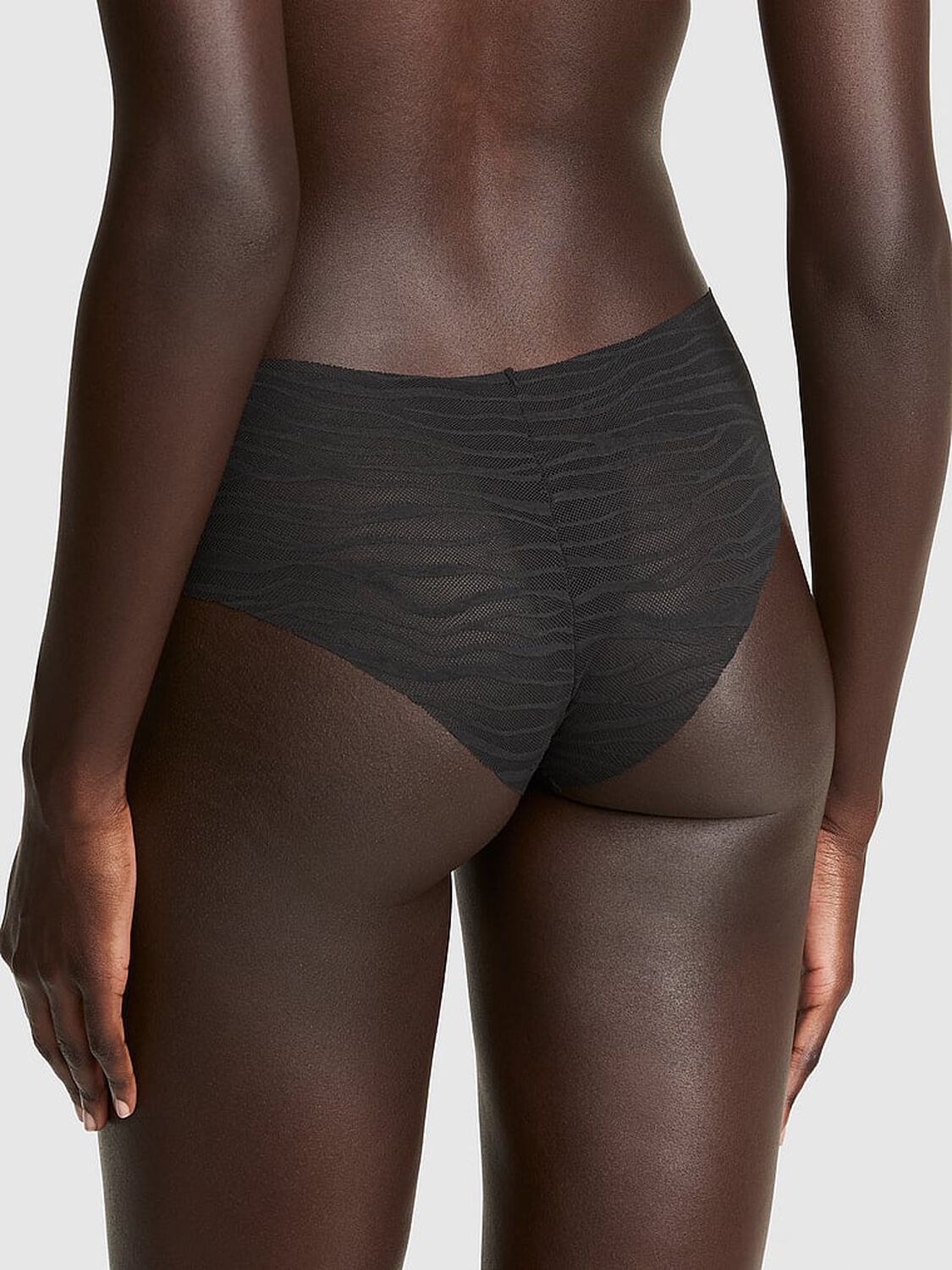 vs Pink No-Show Cheeky Panty Black 2 of 3 