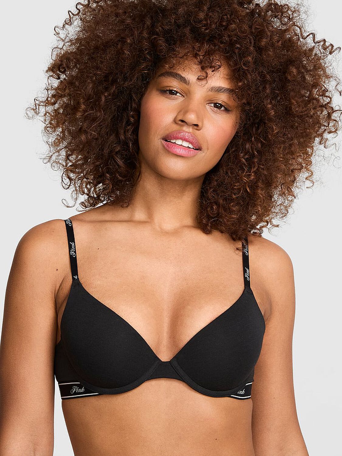 pink Pink Wear Everywhere Wear Everywhere&trade; Push-Up Bra Black 1 of 2 