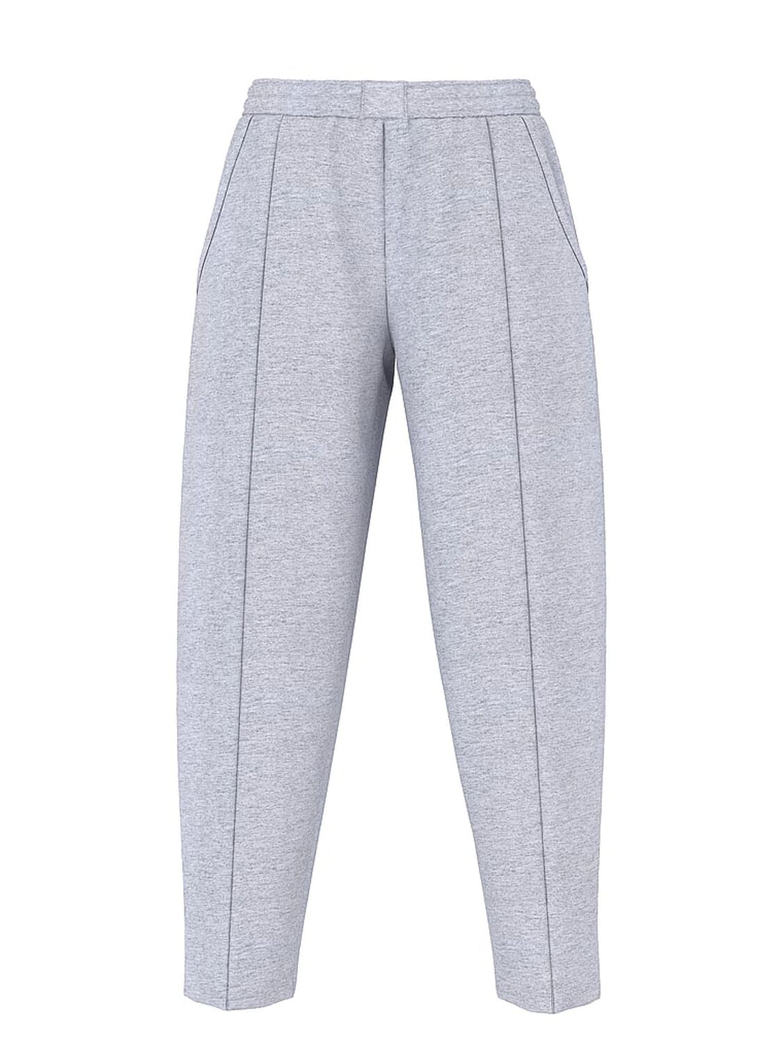 vs Pink Campus Fleece&trade; Seamed Barrel Sweatpants Medium Heather Grey 3 of 3 