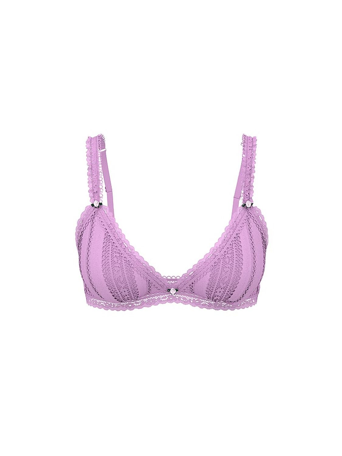 vs Pink Wink PINK Wink&trade; Unlined Triangle Bralette Light Lilac / Coconut White 3 of 3 