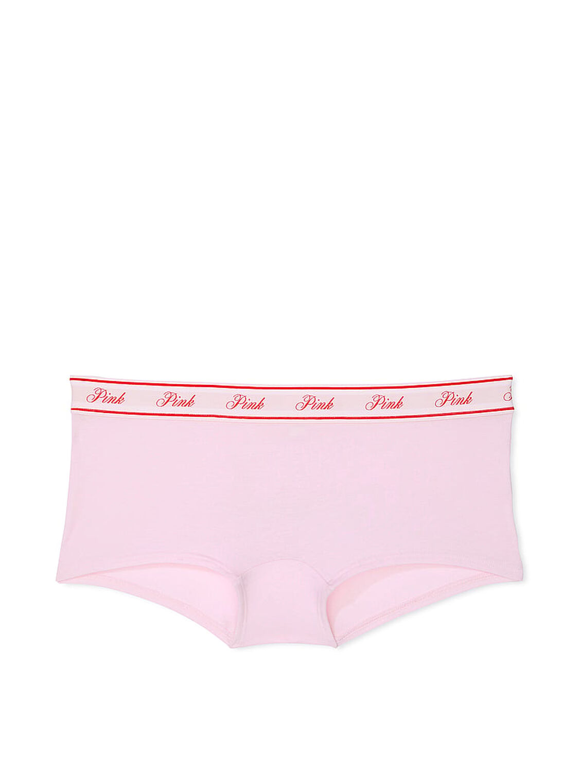 vs Pink Logo Cotton Shine Boyshort Panty Pink Tulip W Lights Butt Graphic 3 of 4 