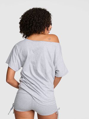 Campus Cotton&trade; Off-The-Shoulder Tee