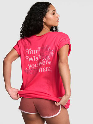Campus Cotton&trade; Off-The-Shoulder Tee