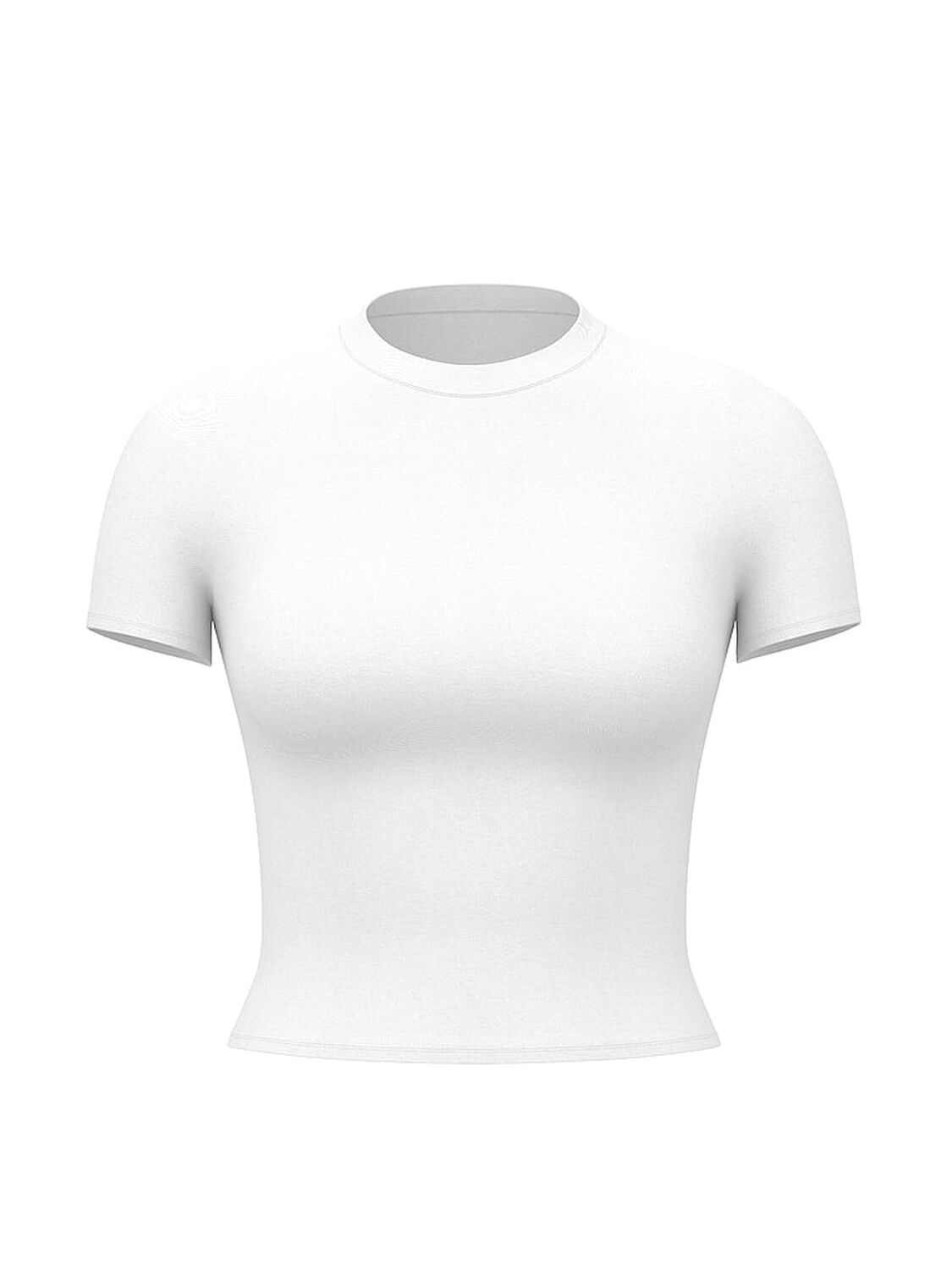 vs Pink Cotton Baby Tee Vs White Solid 3 of 3 