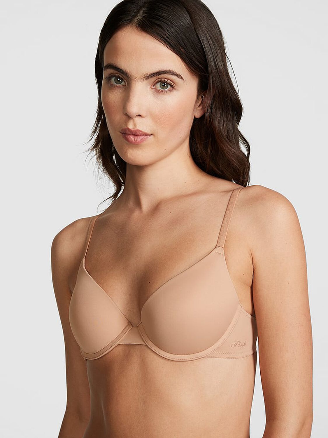 vs Pink Wear Everywhere Wear Everywhere Push-Up Bra Praline 1 of 3 