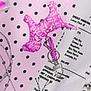 GRWPINK&trade; Satin Flyaway Long-Sleeve & Pants Pajama Set, Pink Tulip Iconic Makeup, swatch