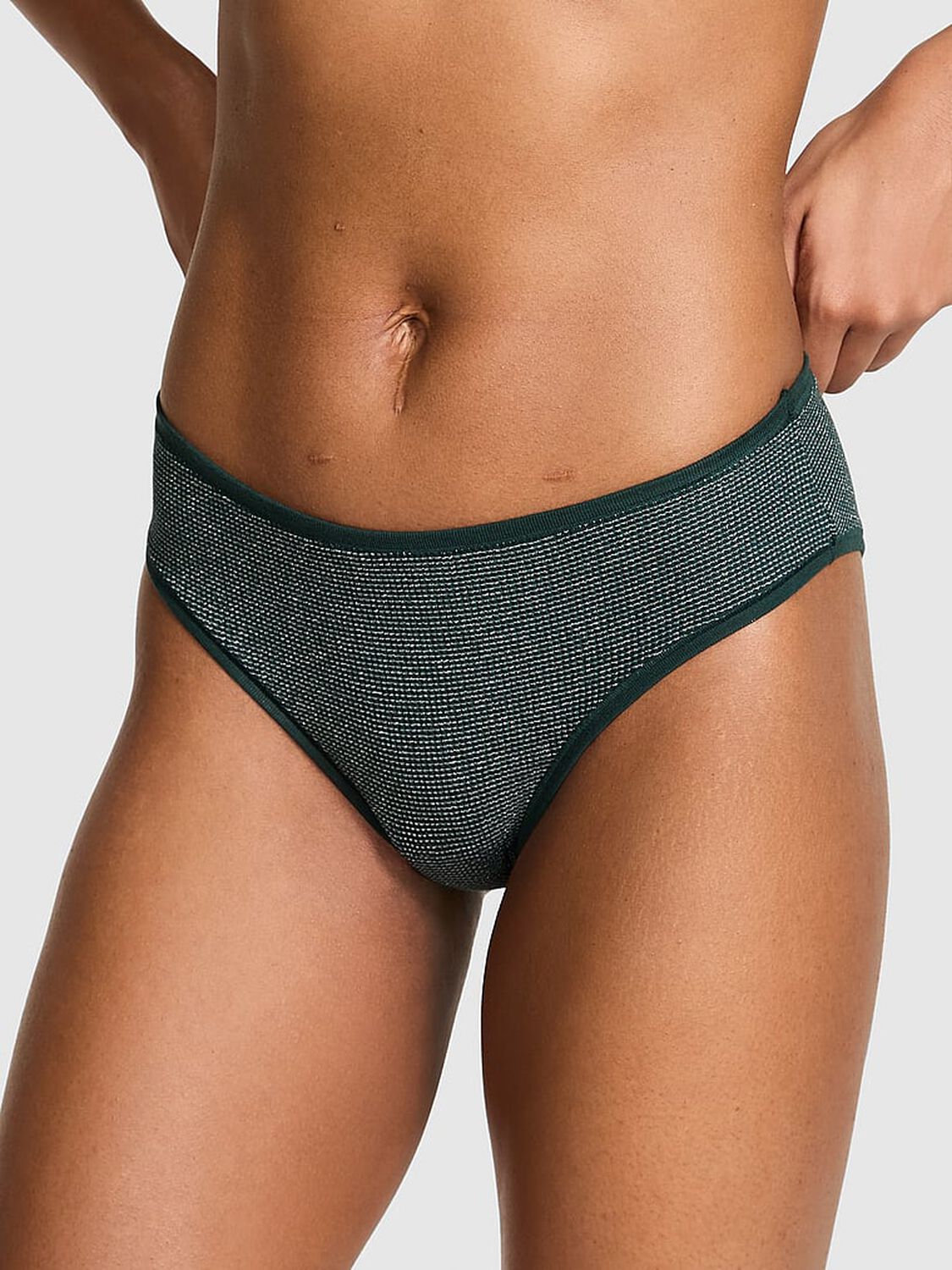 vs Pink Cotton Cheeky Panty Deep Forest 1 of 3 