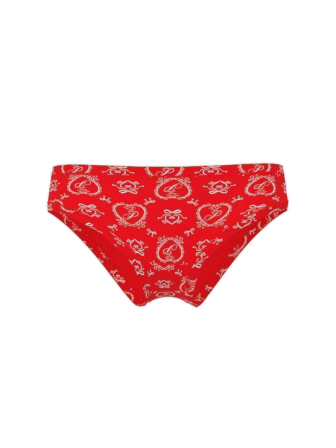 vs Pink Cotton Cheeky Panty Bright Vermillion Doile Print 3 of 3 