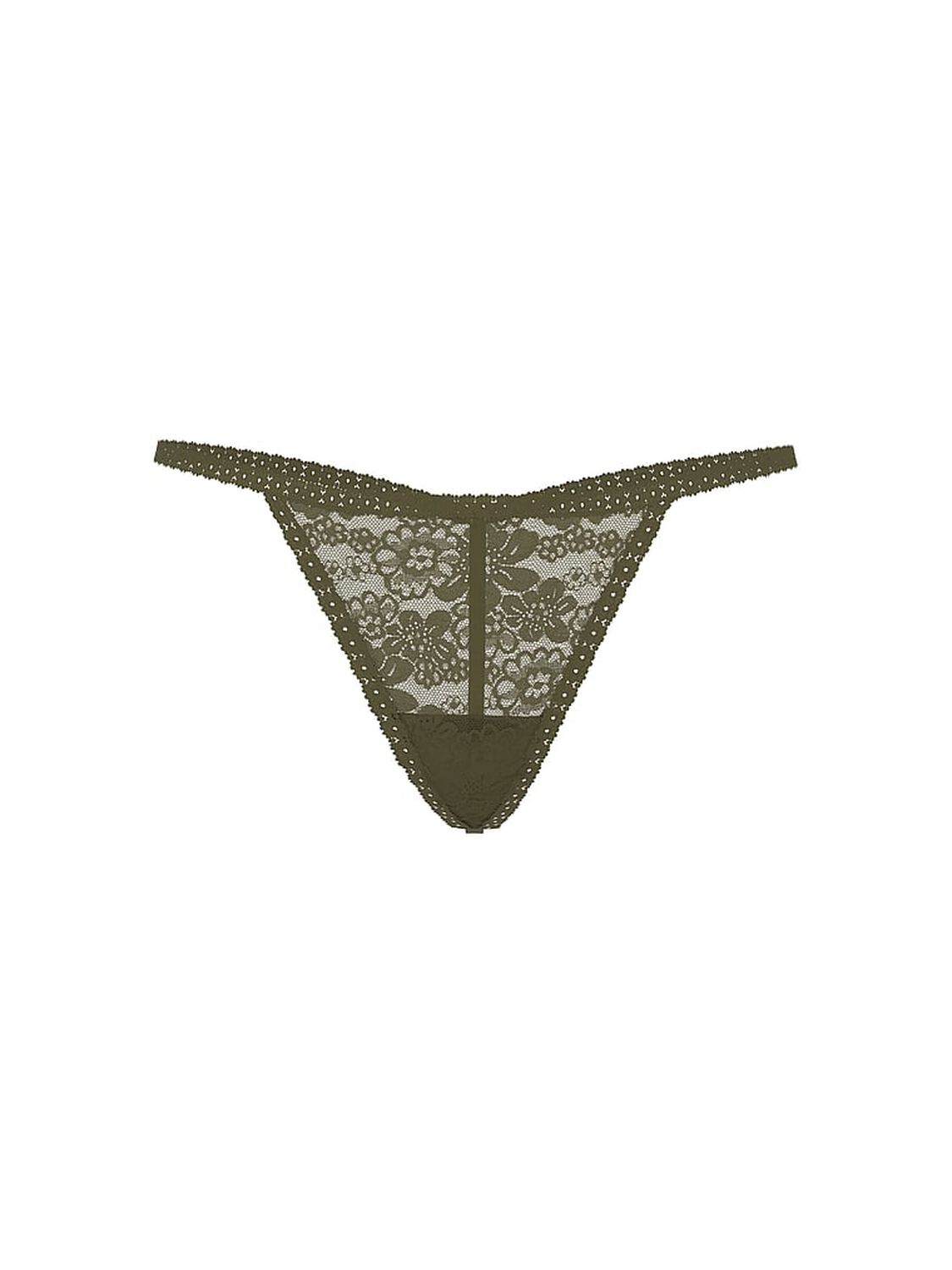 vs Pink Wink V-String Panty Olive 1 of 2 