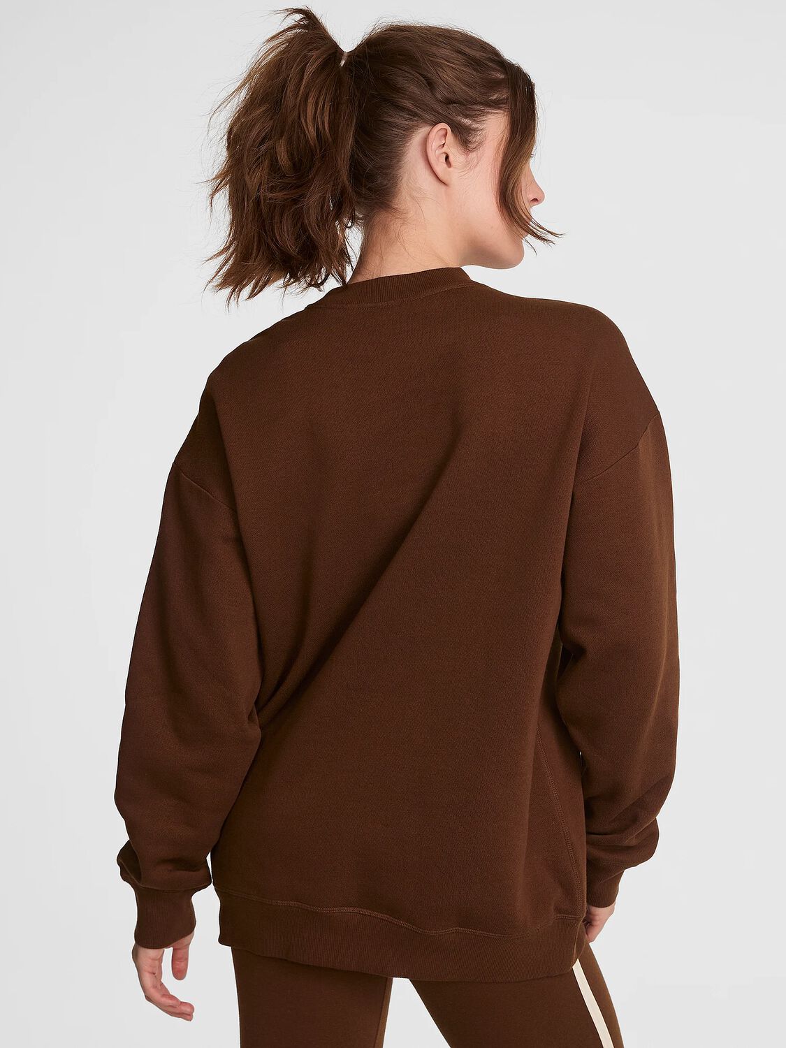 vs Pink Ivy Fleece Oversized Crew Sweatshirt Ganache Western Bling 2 of 4 