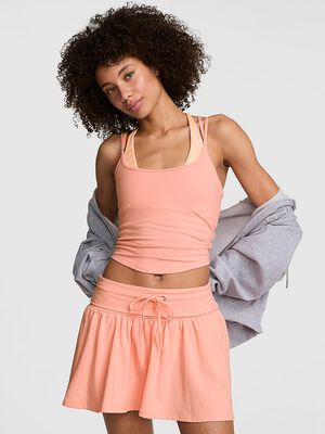 All-Day Cotton&trade; Foldover Flirty Mini Skort
