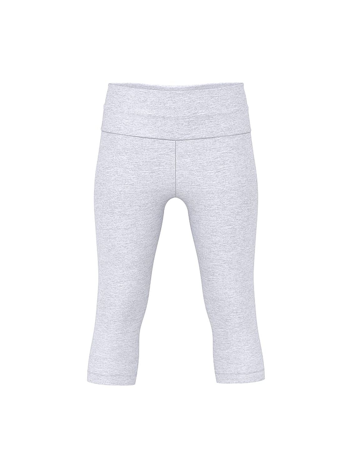vs Pink All-Day Cotton&trade; Foldover Capri Leggings Medium Heather Grey 3 of 3 