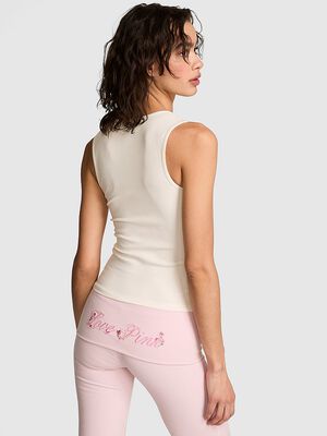 All-Day Soft Rib Square-Neck Tank Top