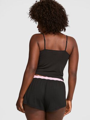24/7 Lounge Modal Lace-Trim Micro Shorts