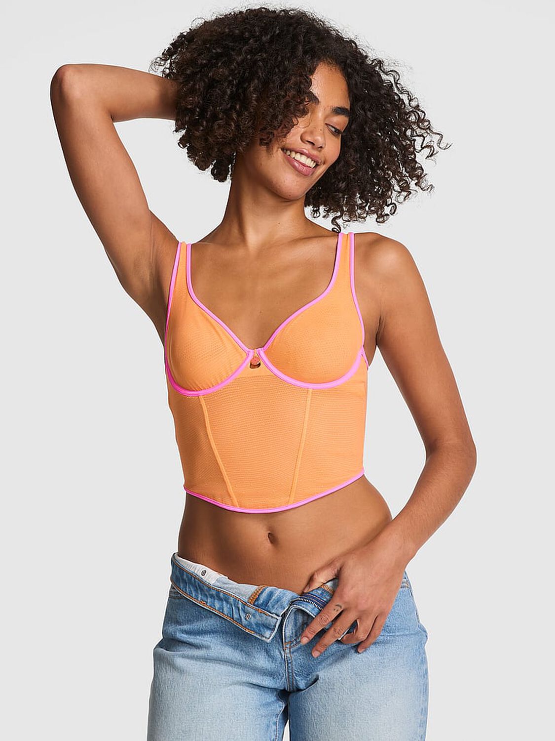 vs Pink Bralettes & Bra Tops Wink Charmed Fruit Corset Top Vitamin C W Radiant Rose 1 of 3 