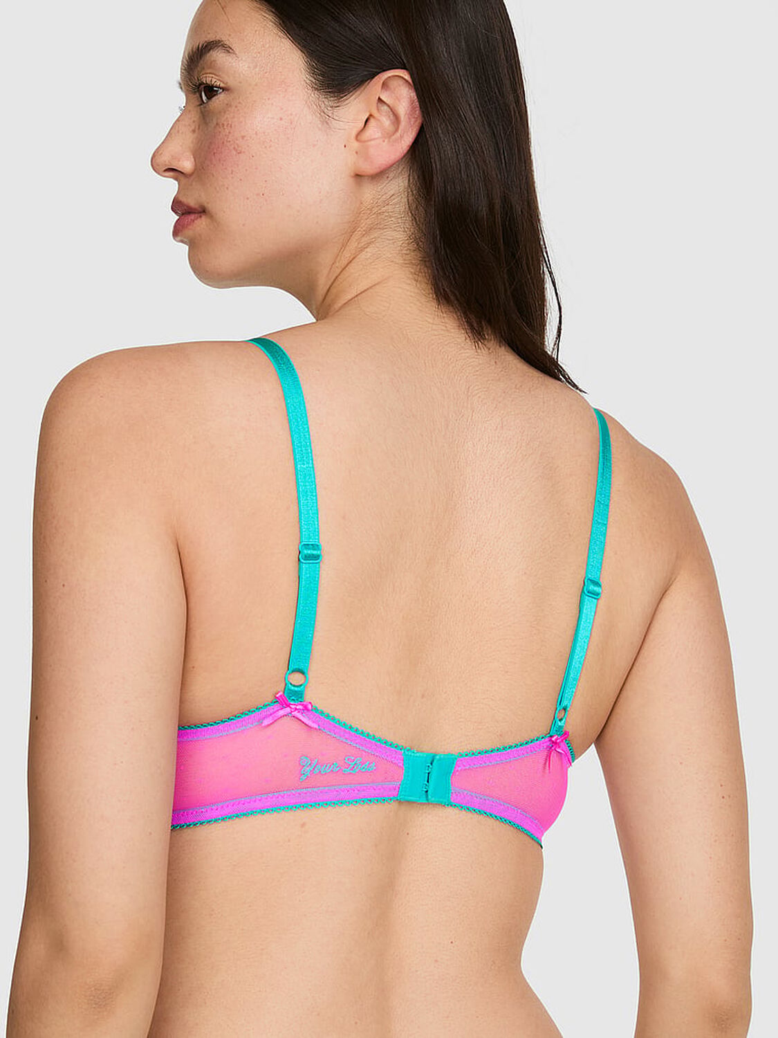 vs Pink PINK Wink&trade; Lightly Lined Balconette Bra Pink Berry 2 of 3 