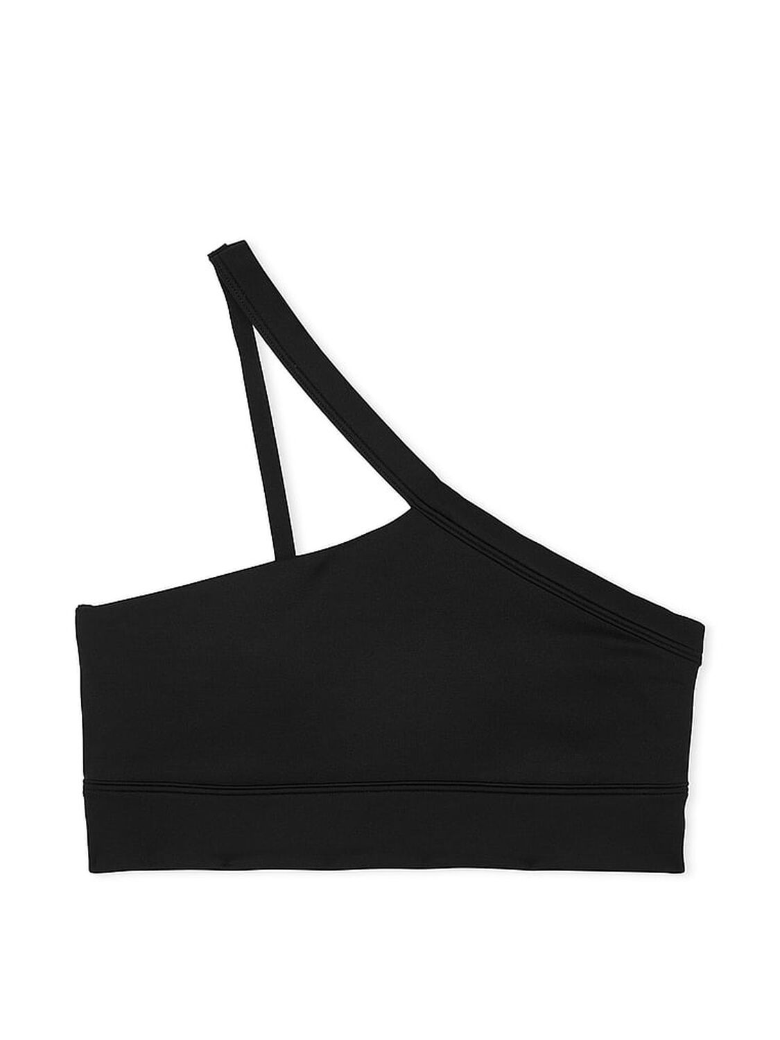 vs Pink Relay One-Shoulder Sports Bra Pure Black 3 of 3 