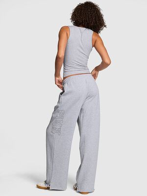 Campus Fleece&trade; Wide-Leg Split-Hem Sweatpants