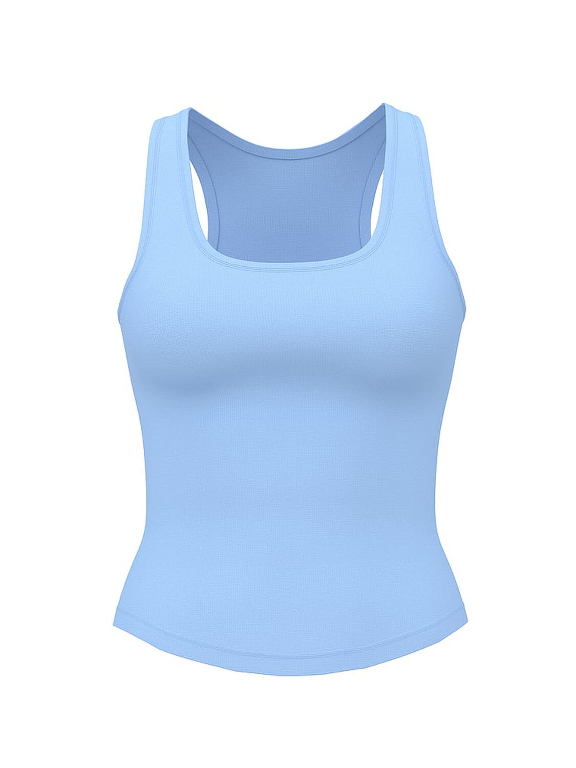 vs Pink Relaxed Rib Boyfriend Tank Top Blue Dancer 3 of 3 